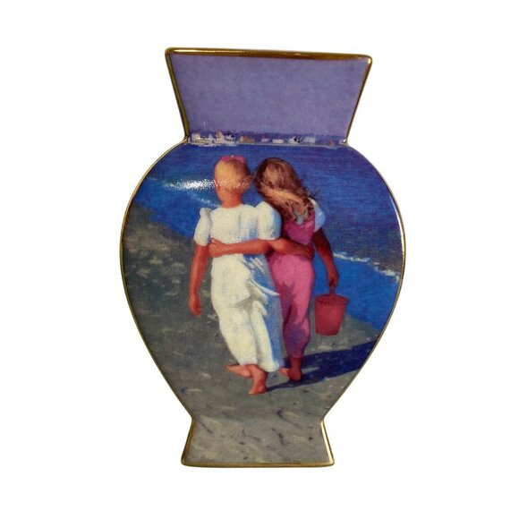 Thomas R. Dunlay Best Friends Vase By Goebel Artis Orbis - Picture 3 of 8